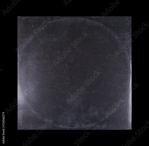 Vinyl Record Album EP Cover Texture Mockup. Realistic paper overlay with worn edges and damage scratches, torn, grainy outline. Album cover old effect for cd, vinyl. 