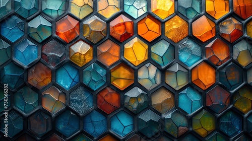 Abstract Hexagonal Wallpaper Background, Background HD, Illustrations