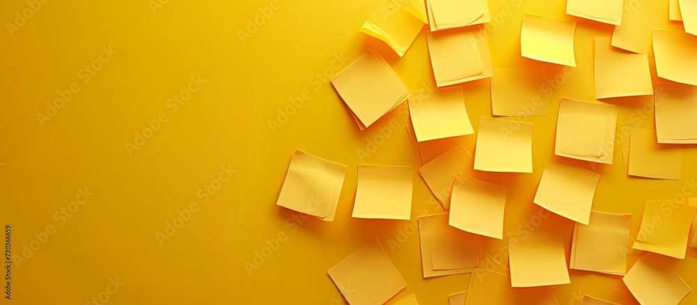 Yellow isolated office board with post-it notes and space for copying. Yellow isolated office board with post-it notes and space for copying.
