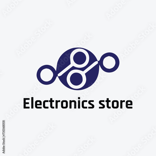 electronics gadgets store logo design vector