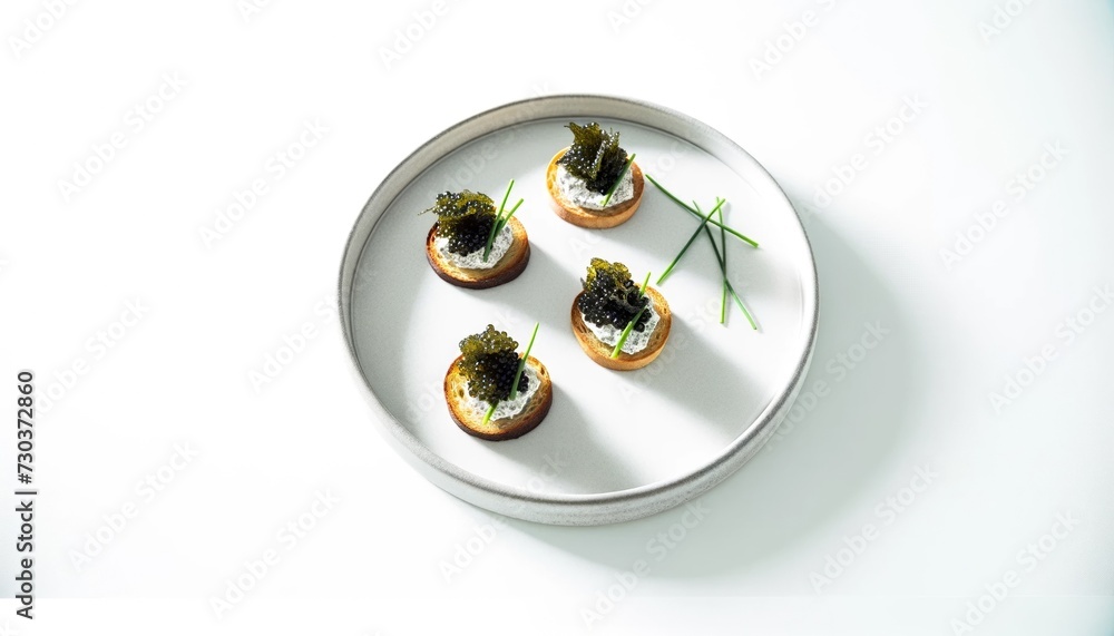 Elegant presentation of Seaweed Caviar Canapés on a minimalist plate, showcasing the creativity of vegetarian cuisine.
Elegant presentation of Seaweed Caviar Canapés on a minimalist plate, showcasing the creativity of vegetarian cuisine.