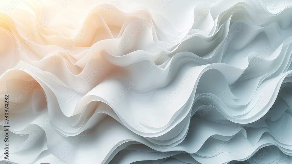 Obraz premium Abstract White Curved Paper, Background HD, Illustrations