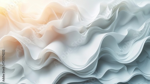 Abstract White Curved Paper, Background HD, Illustrations