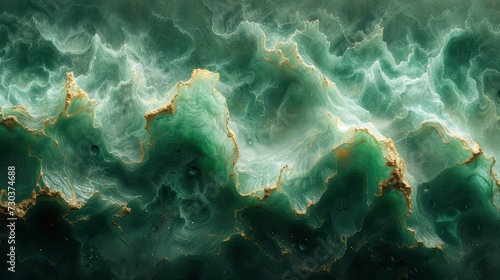 Acrylic Fluid Art Dark Green Waves  Background HD  Illustrations