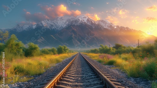 Almaty Kazakhstan 0427 Passing Track, Background HD, Illustrations