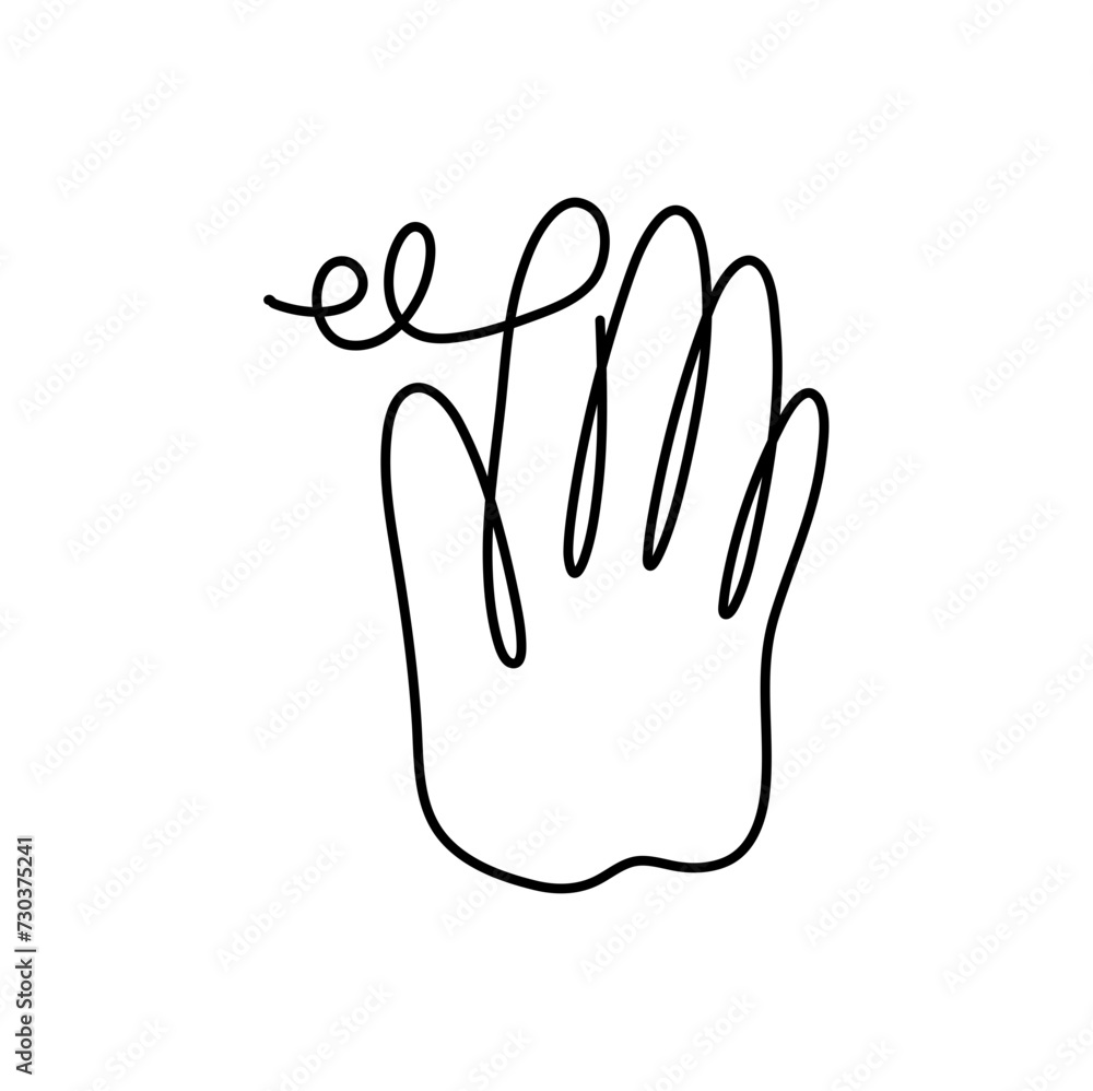 Obraz premium One line five human sense