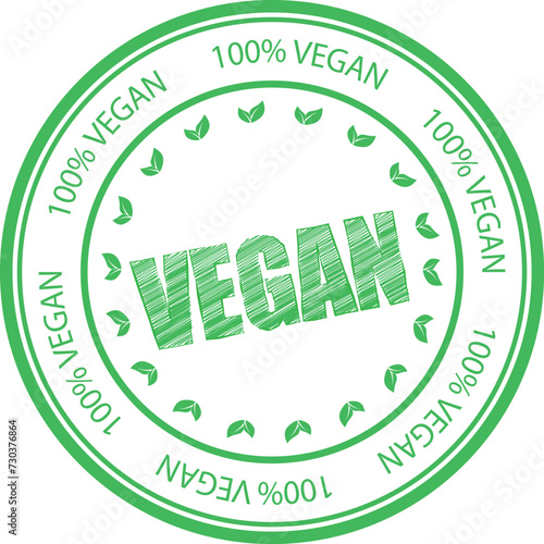 100% vegan rubber stamp