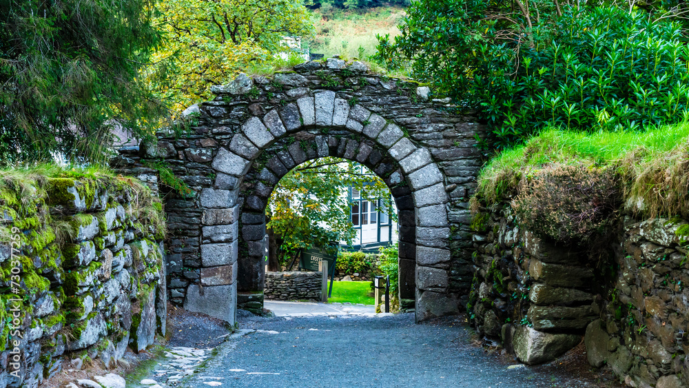 The stony gate to the Glendalough monastic site 