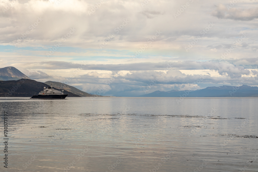 Looking Out to the Beagle Channel from the Cruise Ship Pier in Ushuaia, Argentina, Tierra Del Fuego