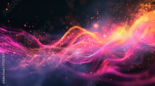 Colorful Abstract Background with Wavy Lines