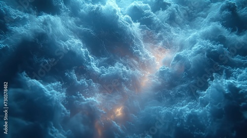 Blue Futuristic Soft Smoke Gradient Flow, Background HD, Illustrations