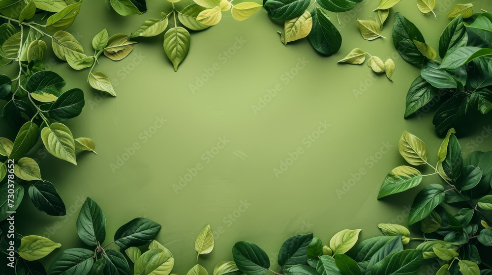 Spring leaves with room for text