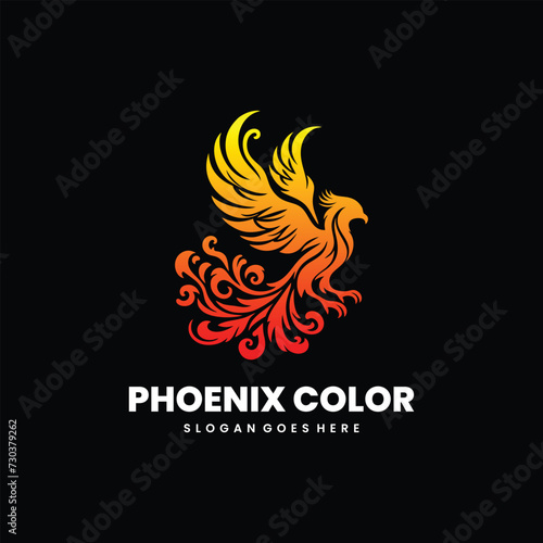 phoenix design silhouette logo