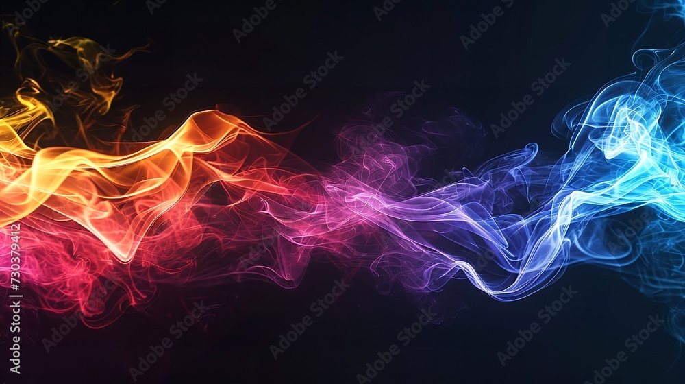 Colorful Wave of Smoke on a Black Background
Colorful Wave of Smoke on a Black Background