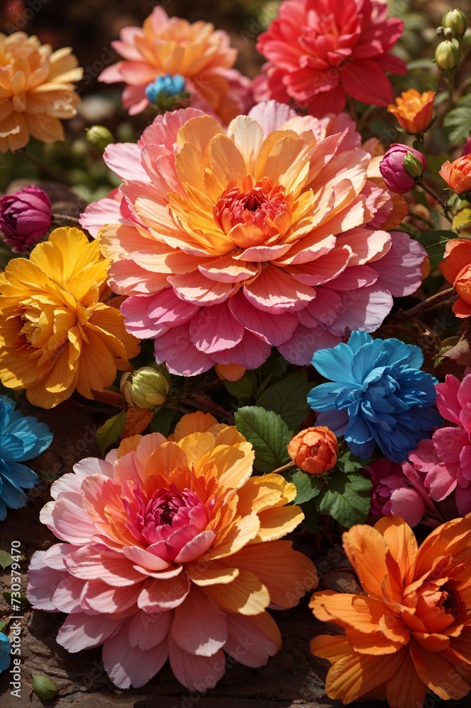 Pink and Yellow Flowers Pink and Yellow Flowers