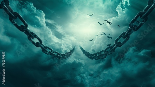 A conceptual image depicting the path to freedom