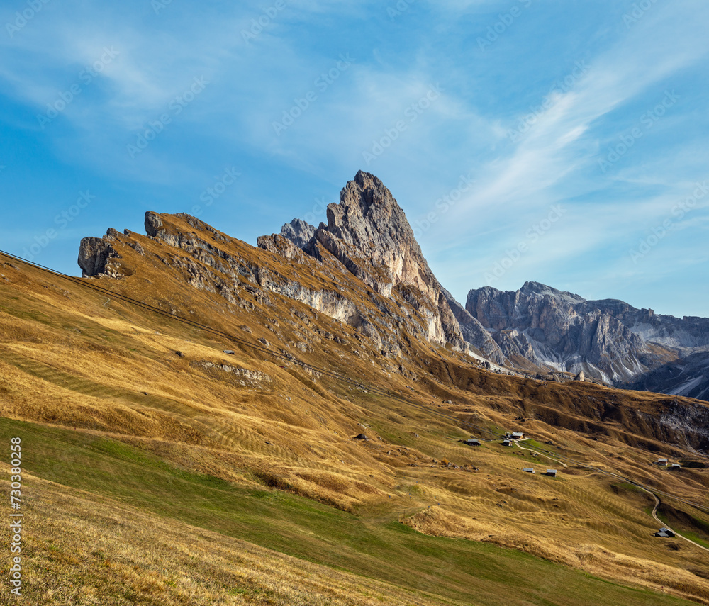 Autumn Seceda rock, Italy Dolomites