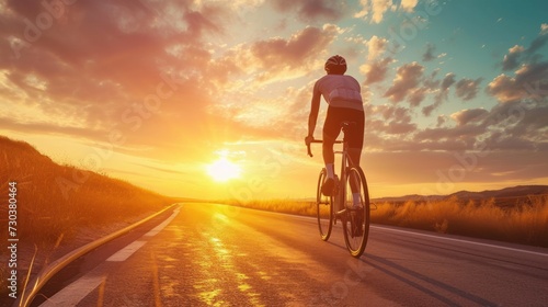 Dawn and sunset provide stunning scenery for cycling workouts
