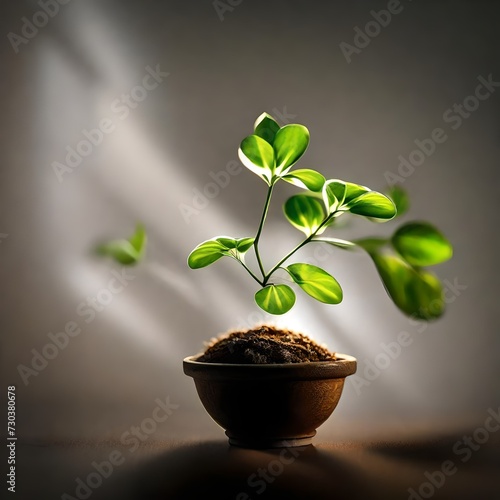 plant growing in soil realistic abstract hd image