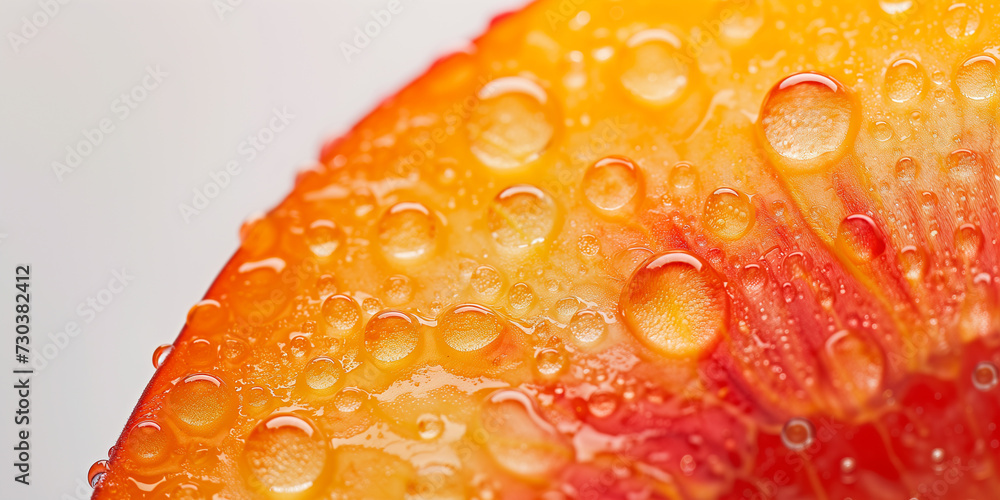 Świeża brzoskwinia z kroplami wody
 - obrazy, fototapety, plakaty 