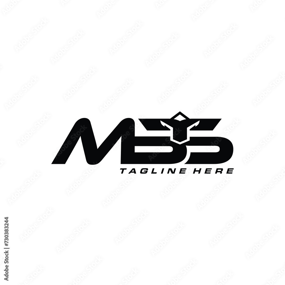 Letter MBS With Lion Logo Design Letter MBS With Lion Logo Design