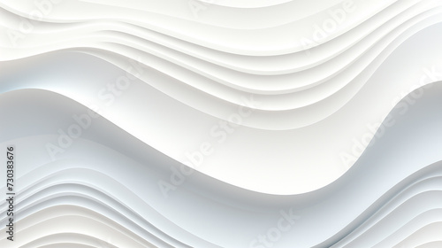 Abstract White Waves Background Illustration With Soft Light and Shadows Created With Generative AI Technology