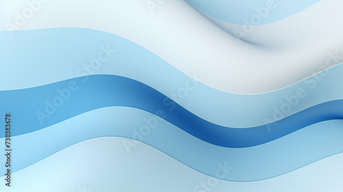 Abstract White and Blue Waves Background Illustration With Soft Light and Shadows Created With Generative AI Technology