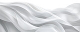 Abstract white gray waves with transparent background in upper part. Generative AI