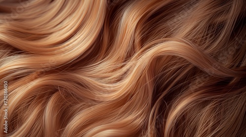 Illustration of long, orange hair generate ai