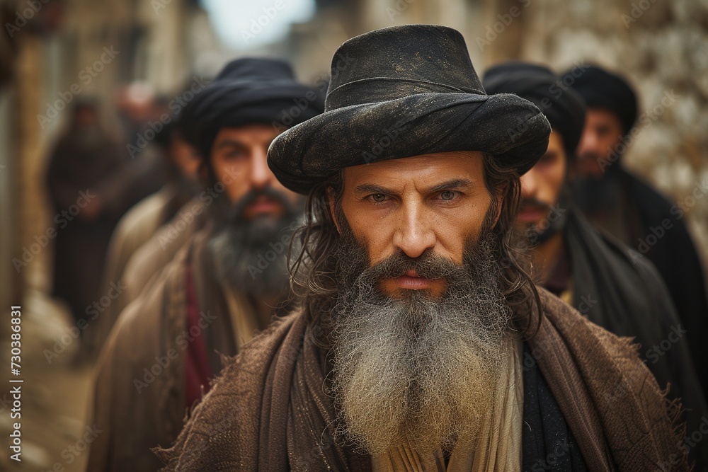 Jewish men in the street.
