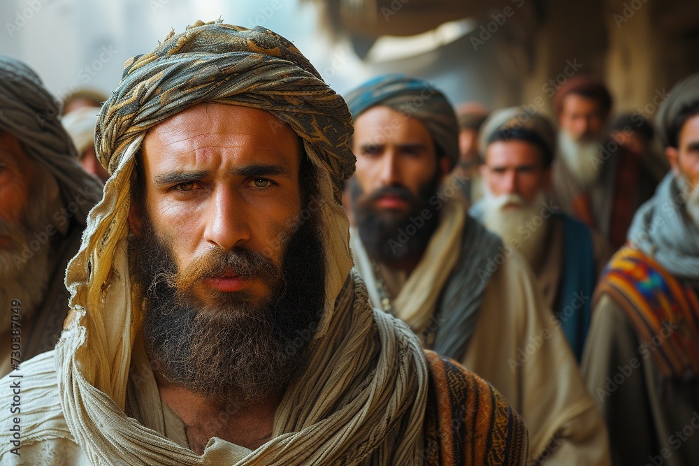 Obraz premium Jewish men in the street.