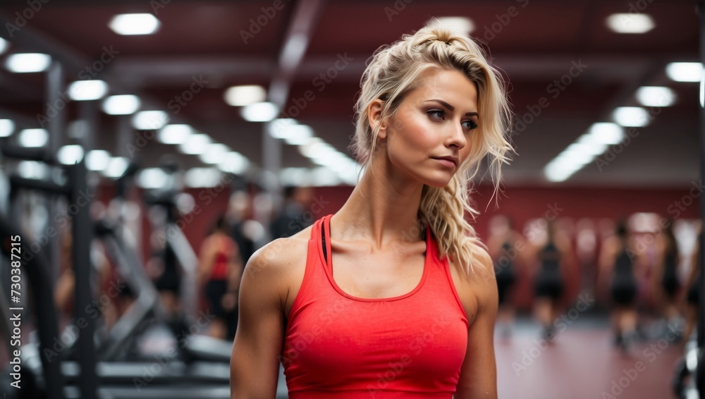 Vigorous Training Session with Dedicated Female Gym Enthusiast