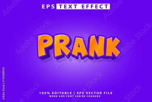Editable 3D text effect, prank text effect