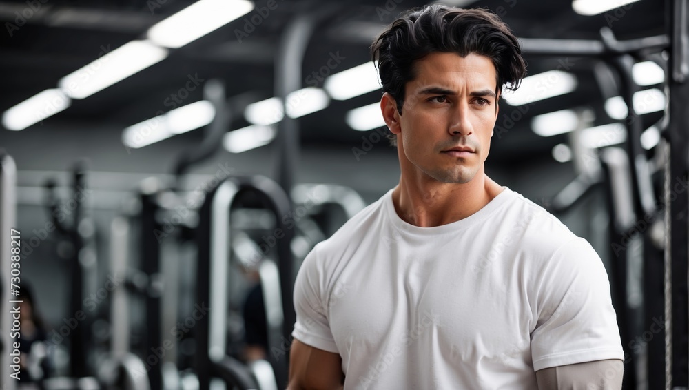 Stoic Muscular Trainer in Crisp White Tee Standing in Active Gym
Stoic Muscular Trainer in Crisp White Tee Standing in Active Gym