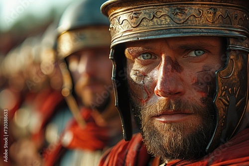 Roman soldiers in armor. © Bargais