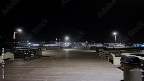 Wallpaper Mural Night pier without people in California. Night  time Torontodigital.ca