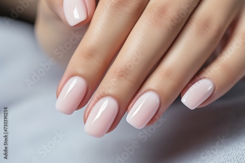 A Close Up Of A Woman  s Nails With Pink And Gold Nail Polish