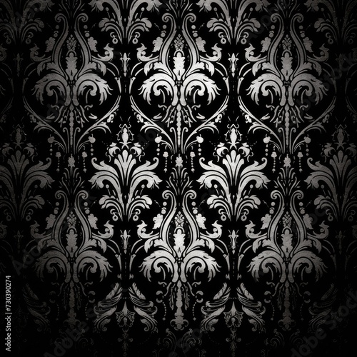 black damask pattern background