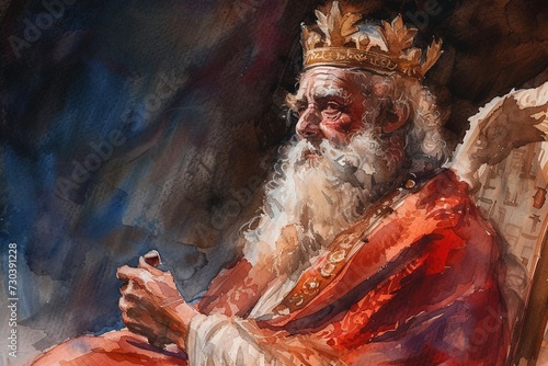 Painting of king Solomon. photo