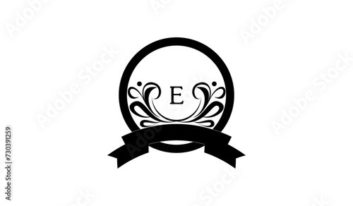 Easter Egg with Ribbon Alphabetical Logo