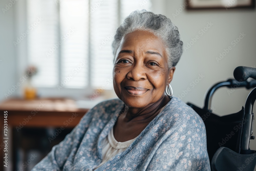 Portrait of a senior woman in a nursing home Portrait of a senior woman in a nursing home