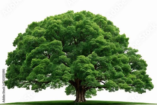 Wide green tree cut out