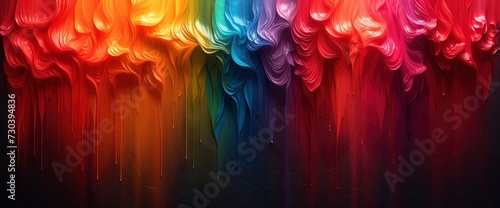 Multicolored Lines On Black Background, Background HD, Illustrations