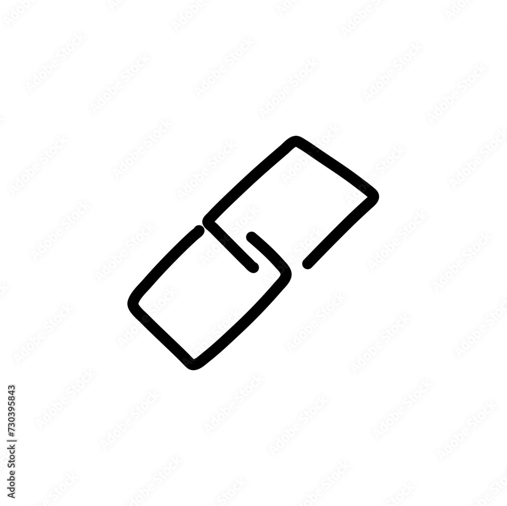 Hand drawn hyperlink chain sign Hand drawn hyperlink chain sign