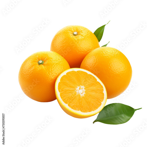 orange isolated on a white background with clipping path. 3d