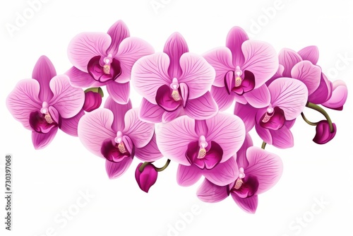 Orchid rectangle isolated on white background top 