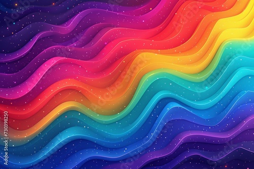 Gradient snippets rainbow multicolored abstract shreds, neon light whirling. Vivid bright volute. Geometric surreal radiant beaming shining. sgl brilliant abstract backdrop photo