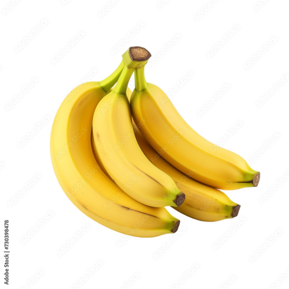 bananas isolated on a white background with clipping path. 3d