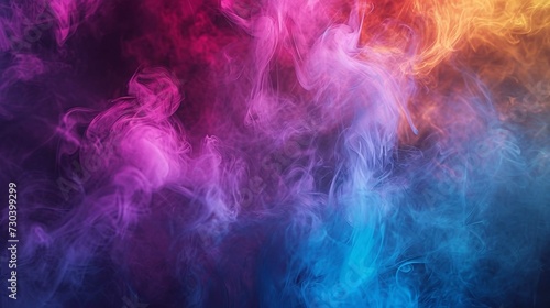 Abstract Colorful Blue Smoke Background