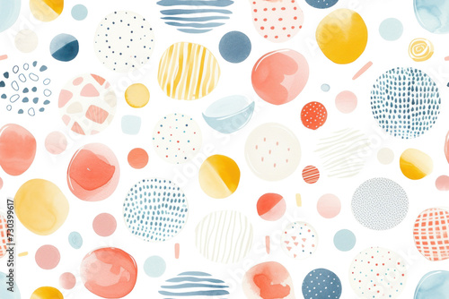 Pastel Kitchen Seamless Pattern Illustration
